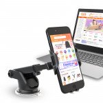 Wholesale One Hand Grip Click Dashboard and Windshield Car Mount Holder for Universal Cell Phones (Black)